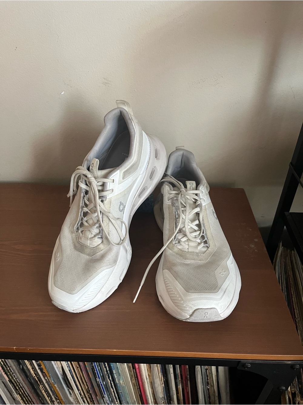 On Running White and Light Gray Men's Athletic Sneakers